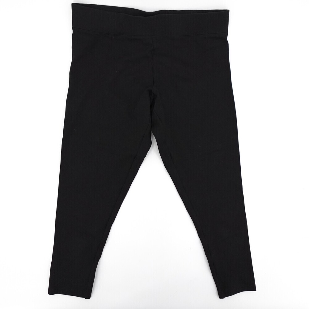 J Peterman Company Leggins Womens Medium Black Leggings Crop pants Workout